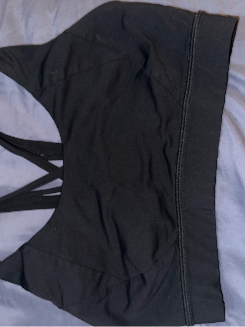 lululemon athletica Black Logo Activewear Top size 6
